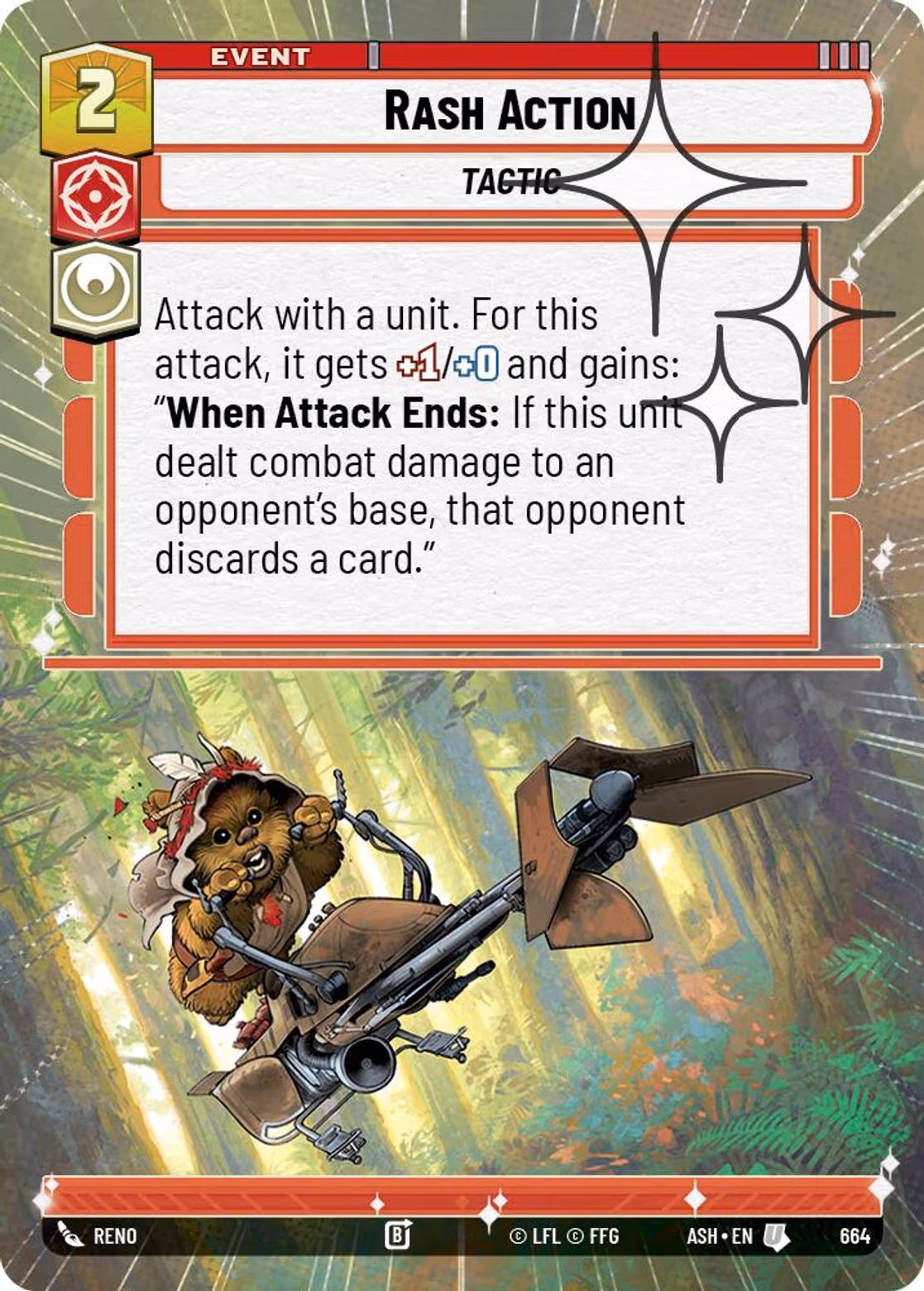 Rash Action ASH-664 Hyperspace Foil Star Wars Unlimited card