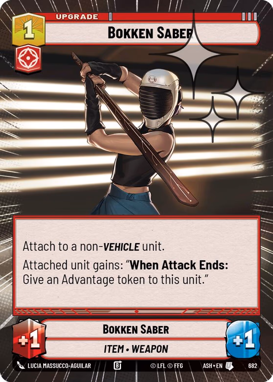 Bokken Saber ASH-682 Hyperspace Foil Star Wars Unlimited card