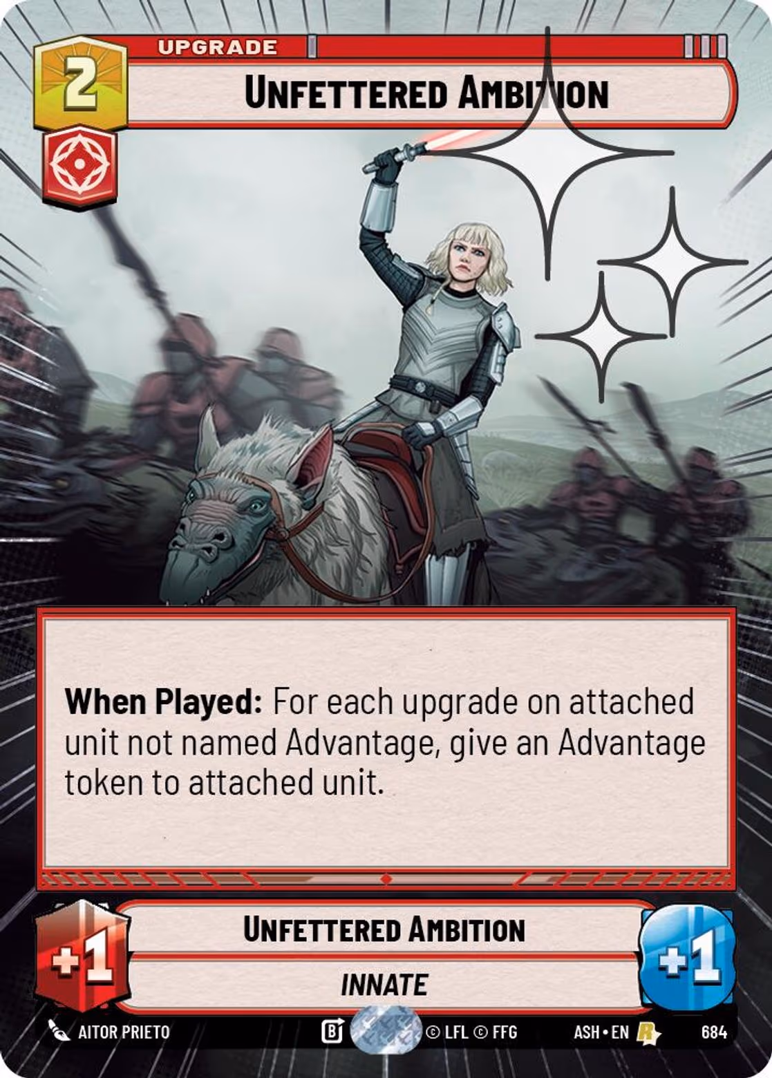 Unfettered Ambition ASH-684 Hyperspace Foil Star Wars Unlimited card
