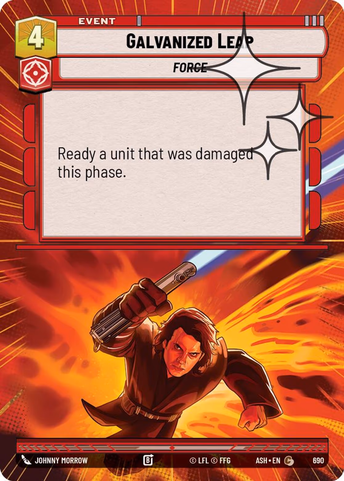 Galvanized Leap ASH-690 Hyperspace Foil Star Wars Unlimited card