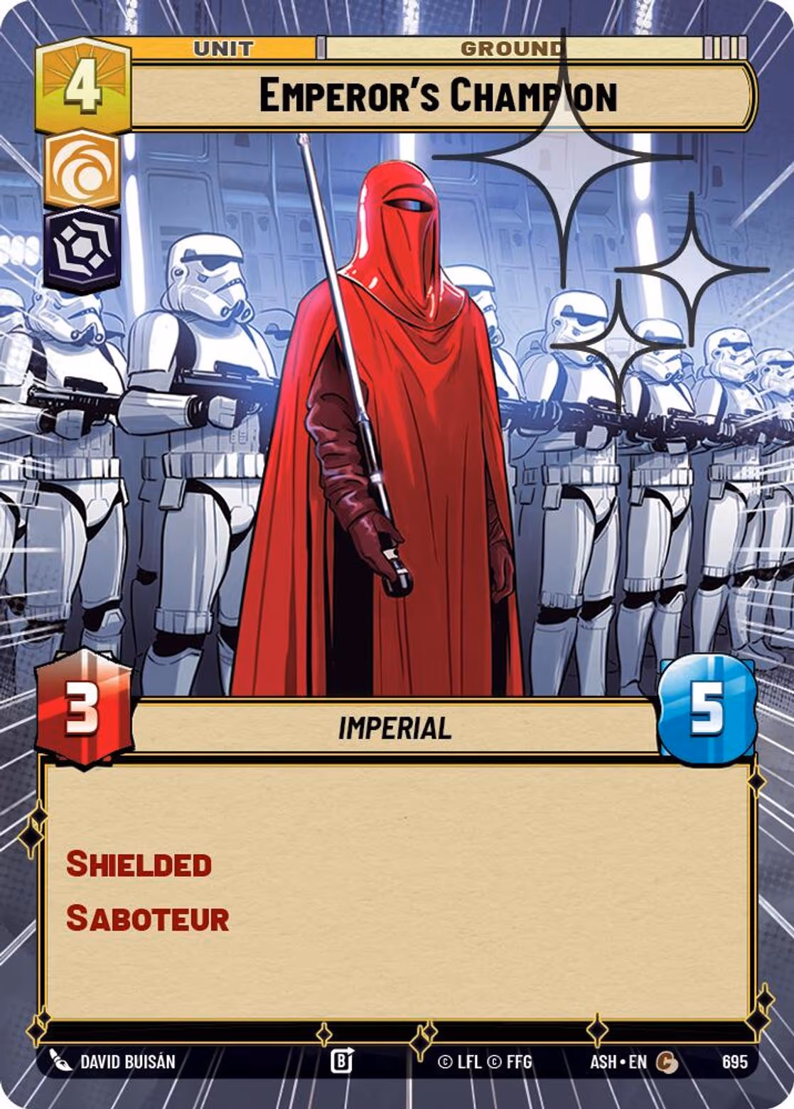 Emperor's Champion ASH-695 Hyperspace Foil Star Wars Unlimited card