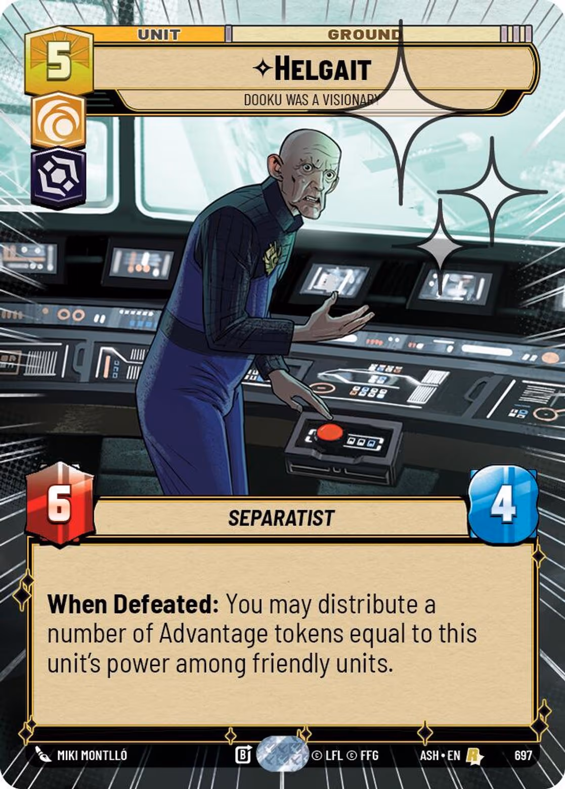 Helgait - Dooku was a Visionary ASH-697 Hyperspace Foil Star Wars Unlimited card