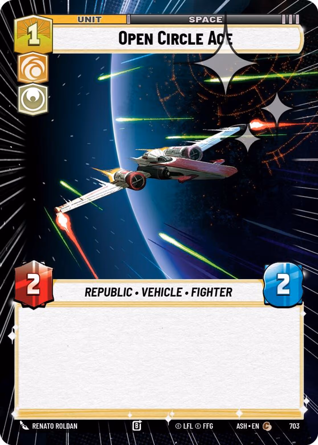 Open Circle Ace ASH-703 Hyperspace Foil Star Wars Unlimited card