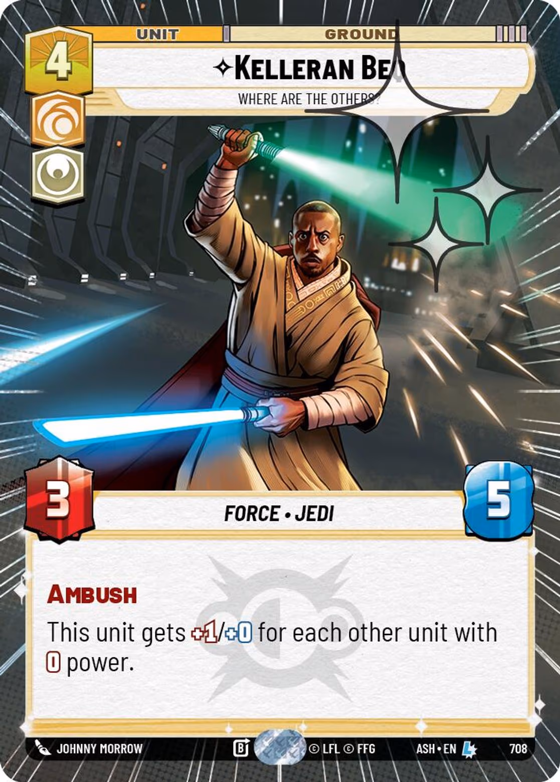Kelleran Beq - Where are the Others? ASH-708 Hyperspace Foil Star Wars Unlimited card