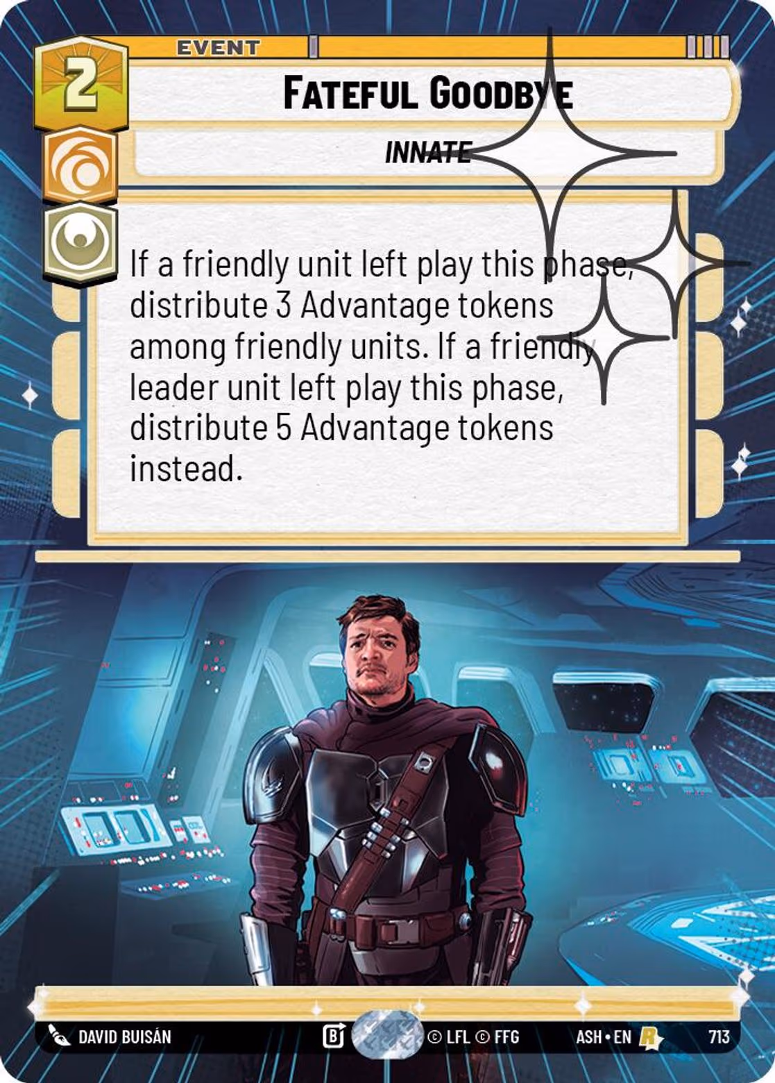 Fateful Goodbye ASH-713 Hyperspace Foil Star Wars Unlimited card
