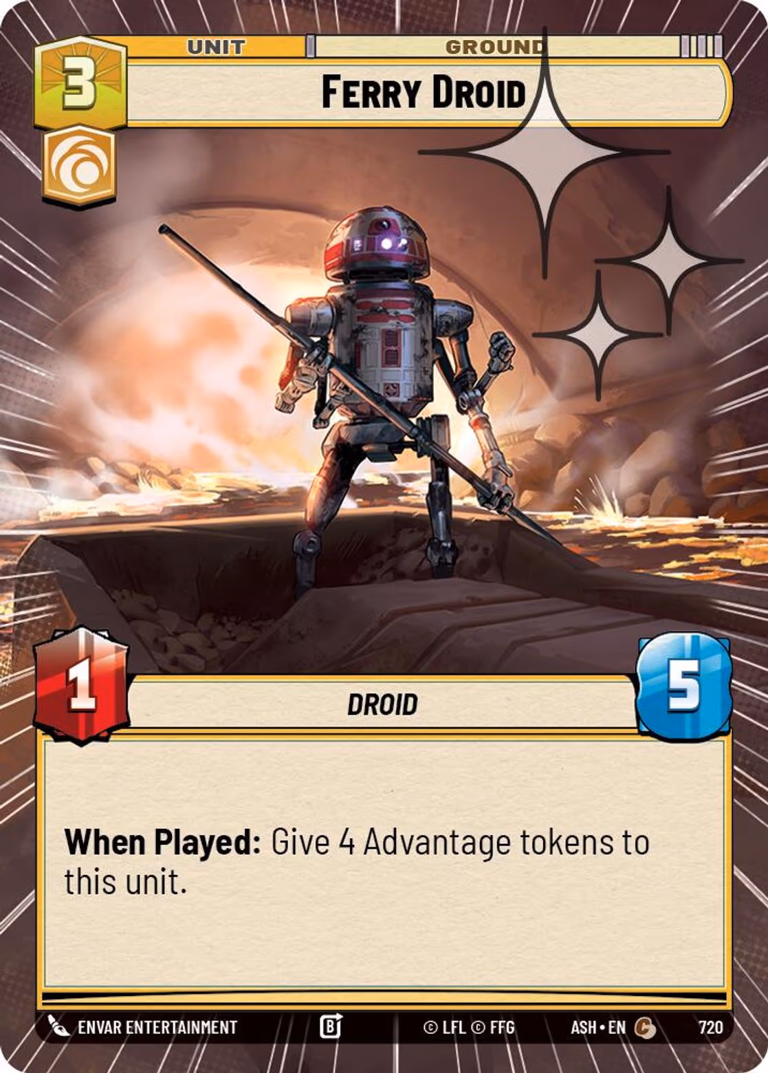 Ferry Droid ASH-720 Hyperspace Foil Star Wars Unlimited card