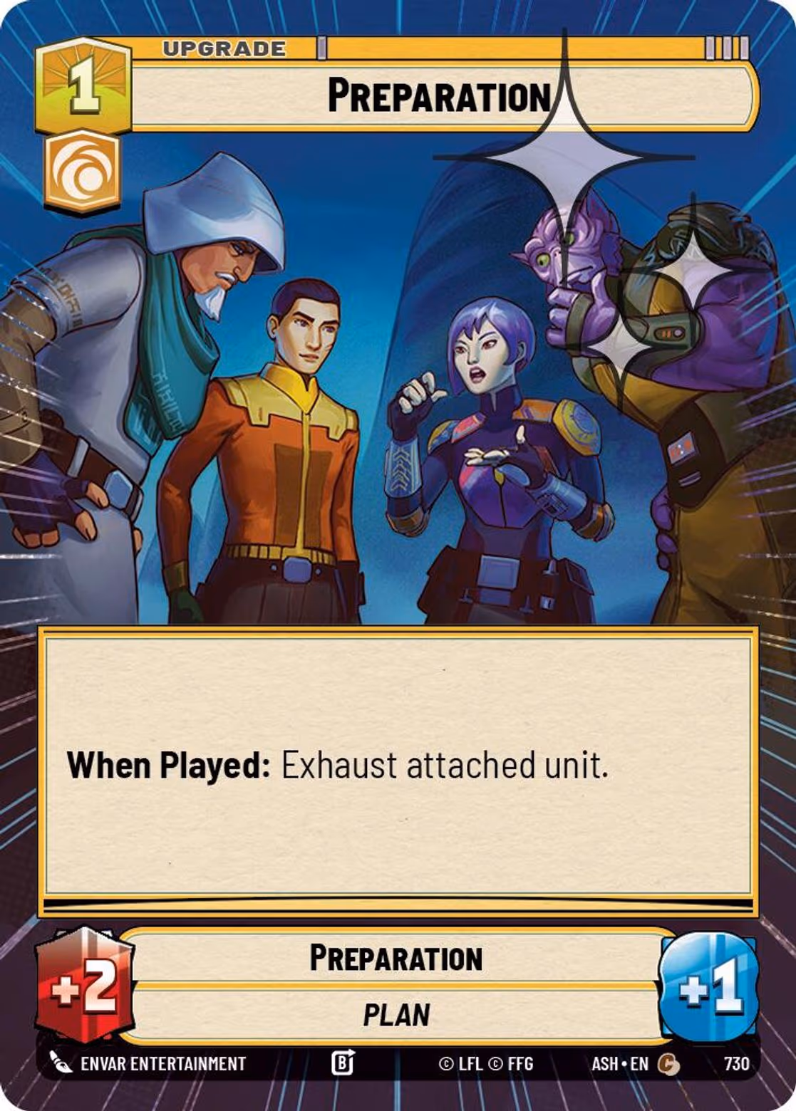 Preparation ASH-730 Hyperspace Foil Star Wars Unlimited card