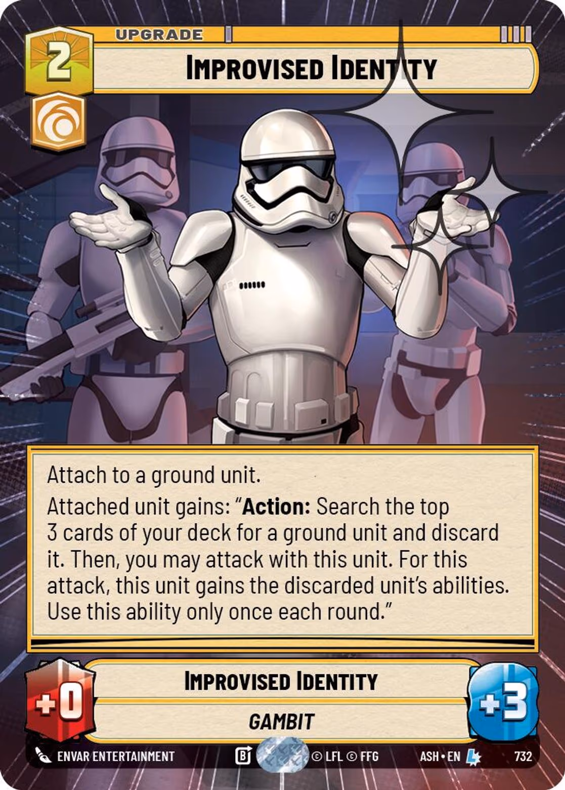 Improvised Identity ASH-732 Hyperspace Foil Star Wars Unlimited card