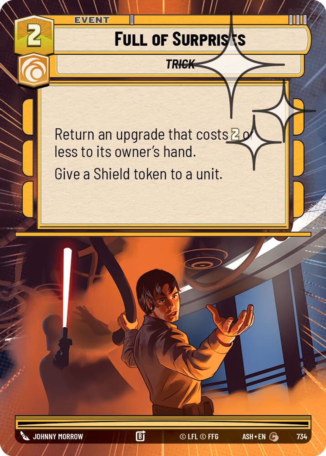 Full of Surprises ASH-734 Hyperspace Foil Star Wars Unlimited card