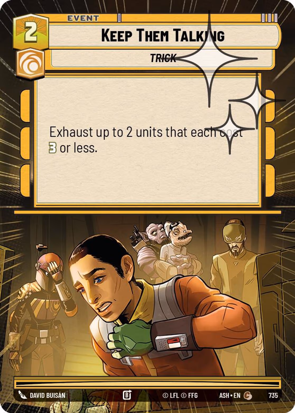 Keep Them Talking ASH-735 Hyperspace Foil Star Wars Unlimited card