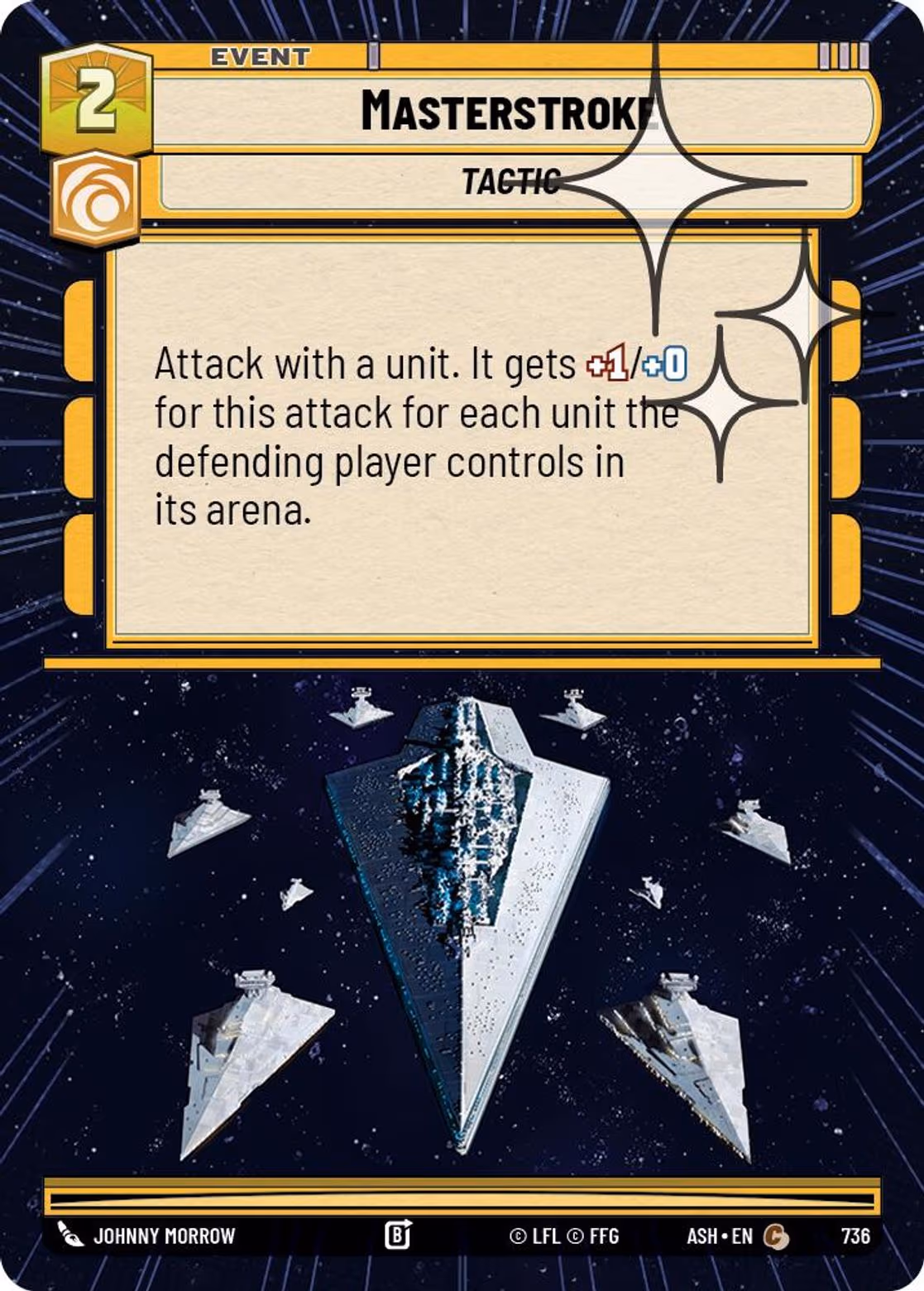 Masterstroke ASH-736 Hyperspace Foil Star Wars Unlimited card