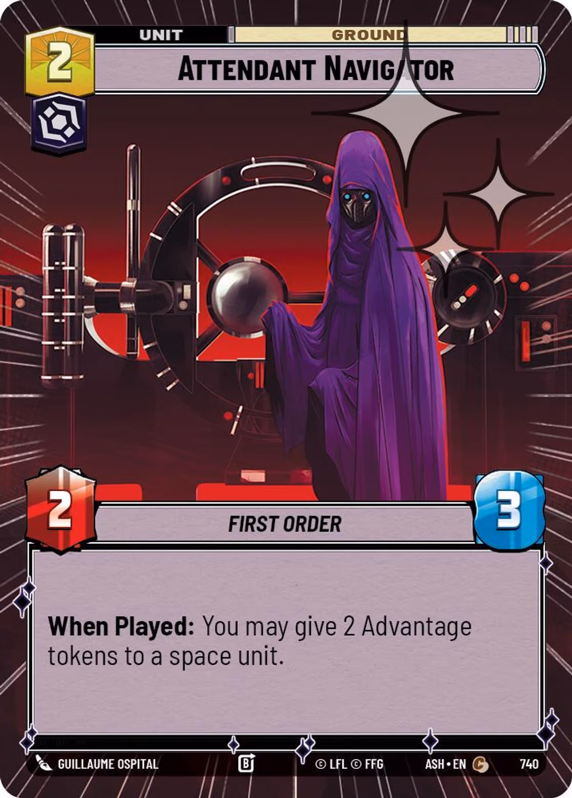 Attendant Navigator ASH-740 Hyperspace Foil Star Wars Unlimited card