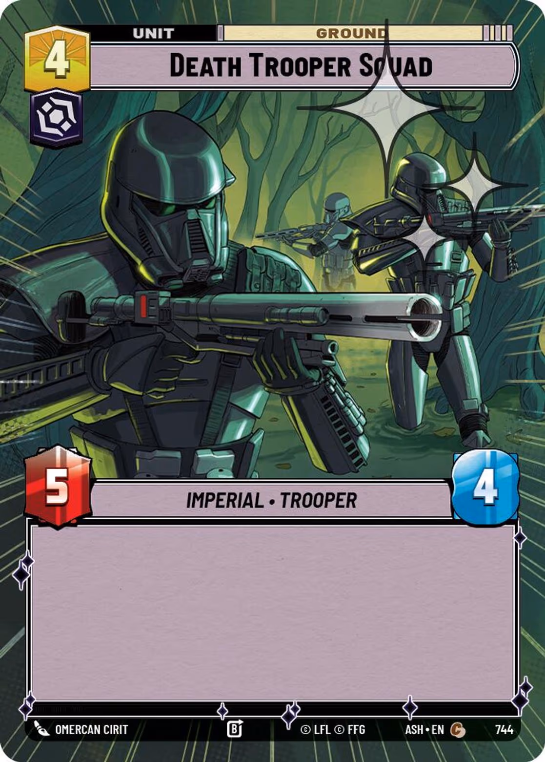 Death Trooper Squad ASH-744 Hyperspace Foil Star Wars Unlimited card