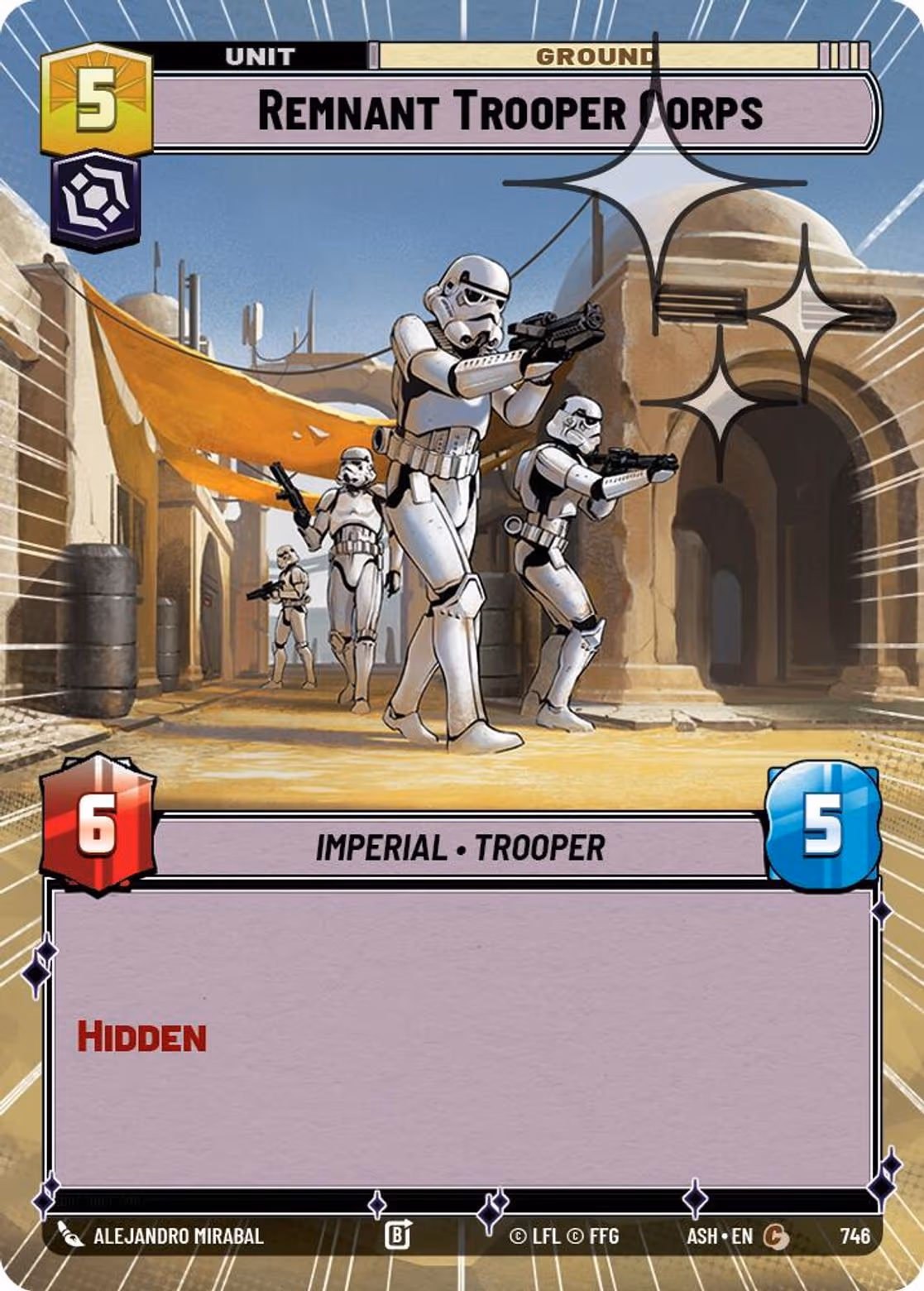 Remnant Trooper Corps ASH-746 Hyperspace Foil Star Wars Unlimited card