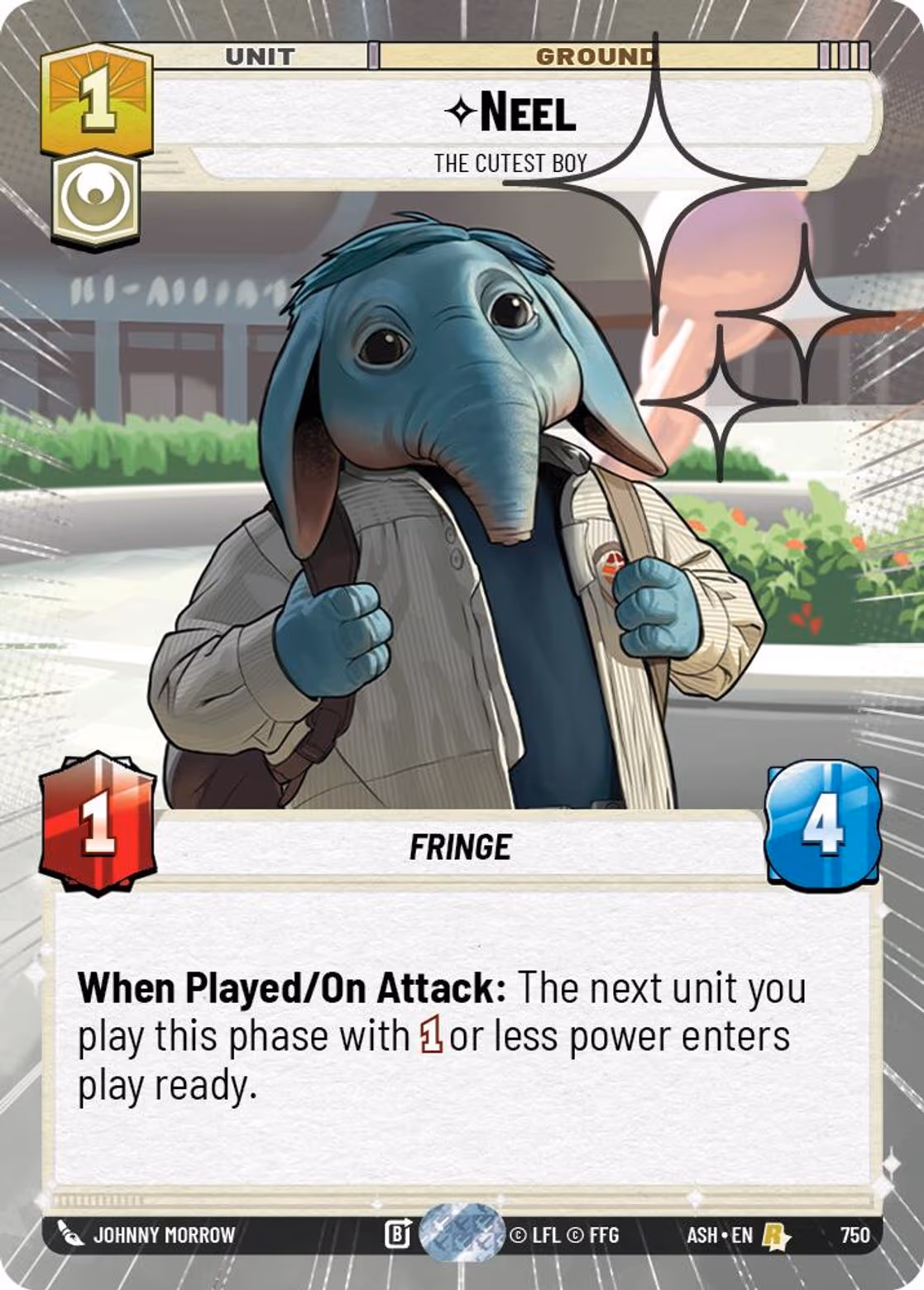 Neel - The Cutest Boy ASH-750 Hyperspace Foil Star Wars Unlimited card