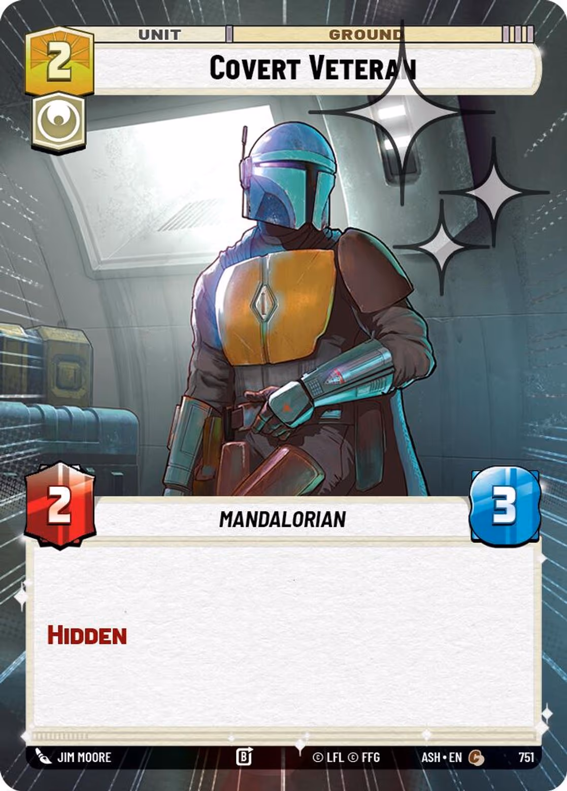 Covert Veteran ASH-751 Hyperspace Foil Star Wars Unlimited card