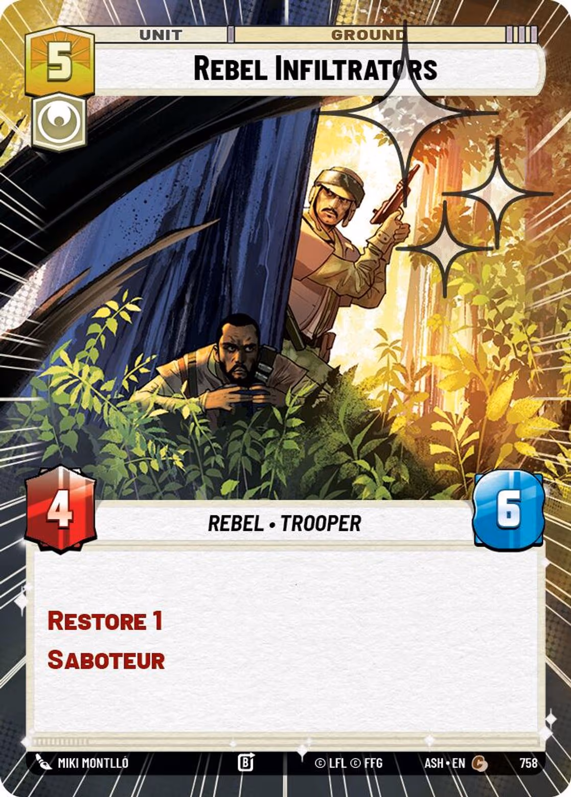 Rebel Infiltrators ASH-758 Hyperspace Foil Star Wars Unlimited card