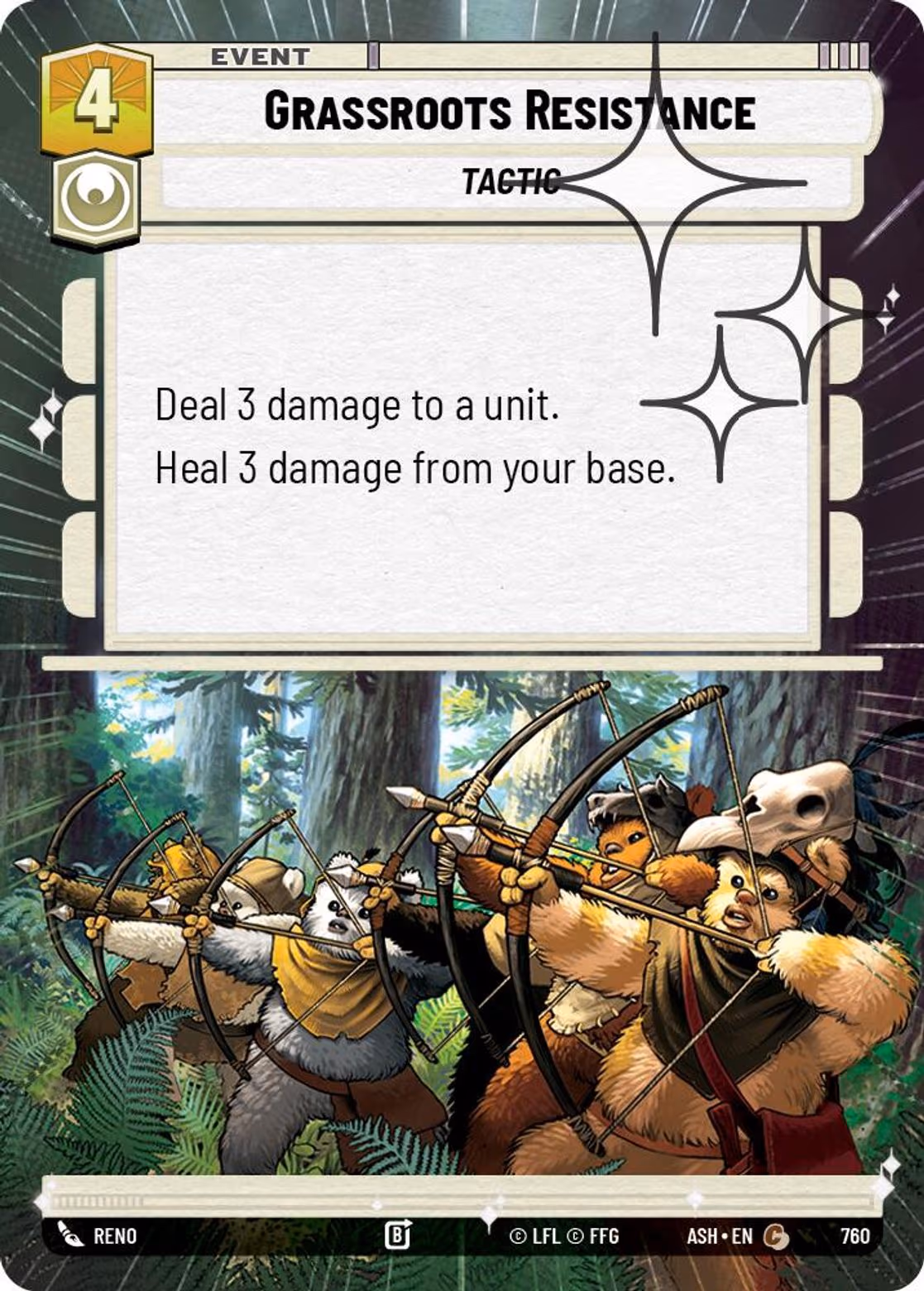 Grassroots Resistance ASH-760 Hyperspace Foil Star Wars Unlimited card