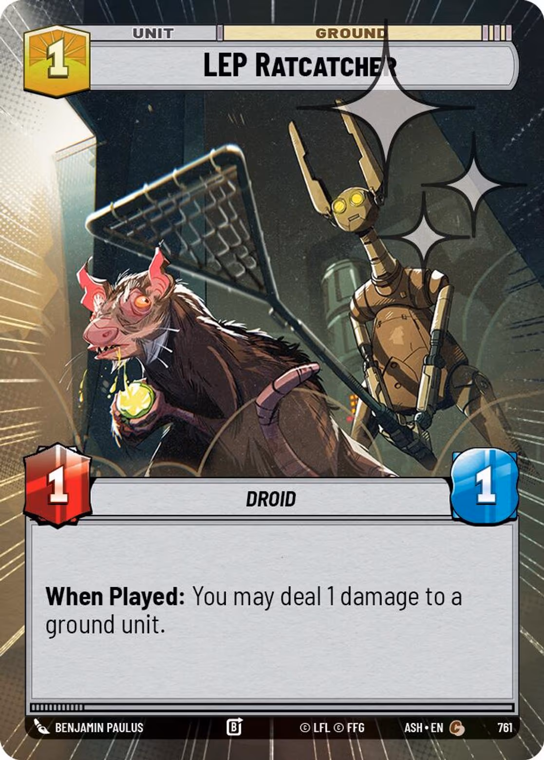 LEP Ratcatcher ASH-761 Hyperspace Foil Star Wars Unlimited card