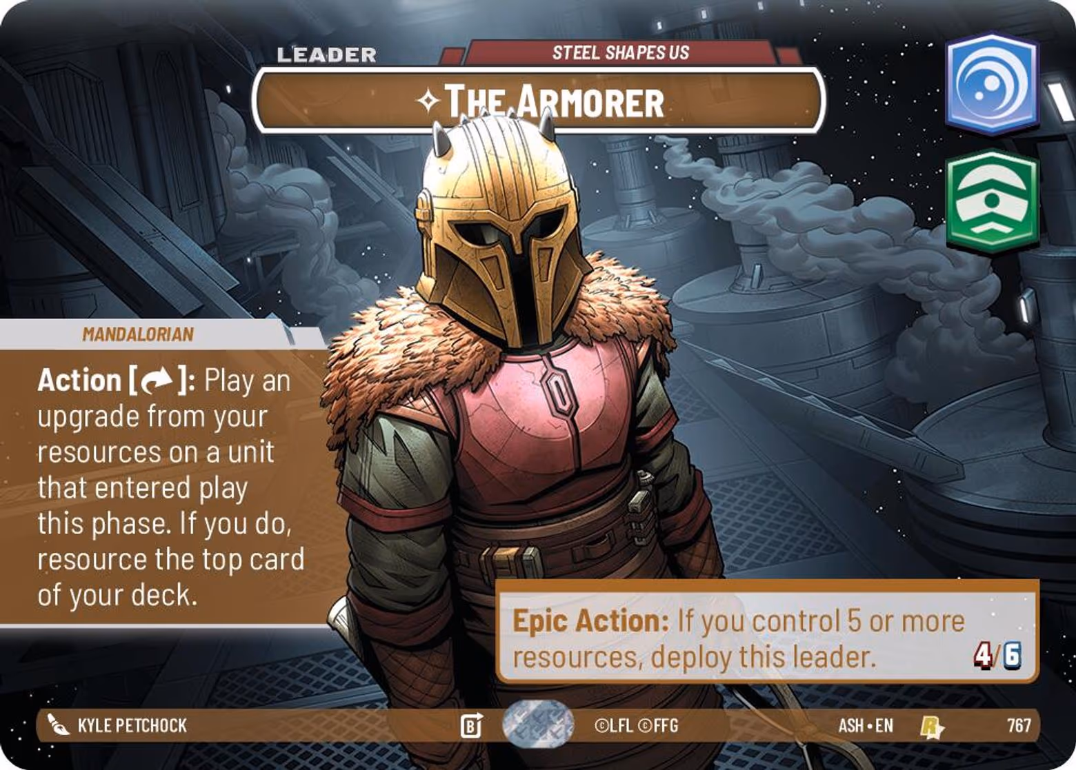 The Armorer - Steel Shapes Us ASH-767 Showcase Star Wars Unlimited card