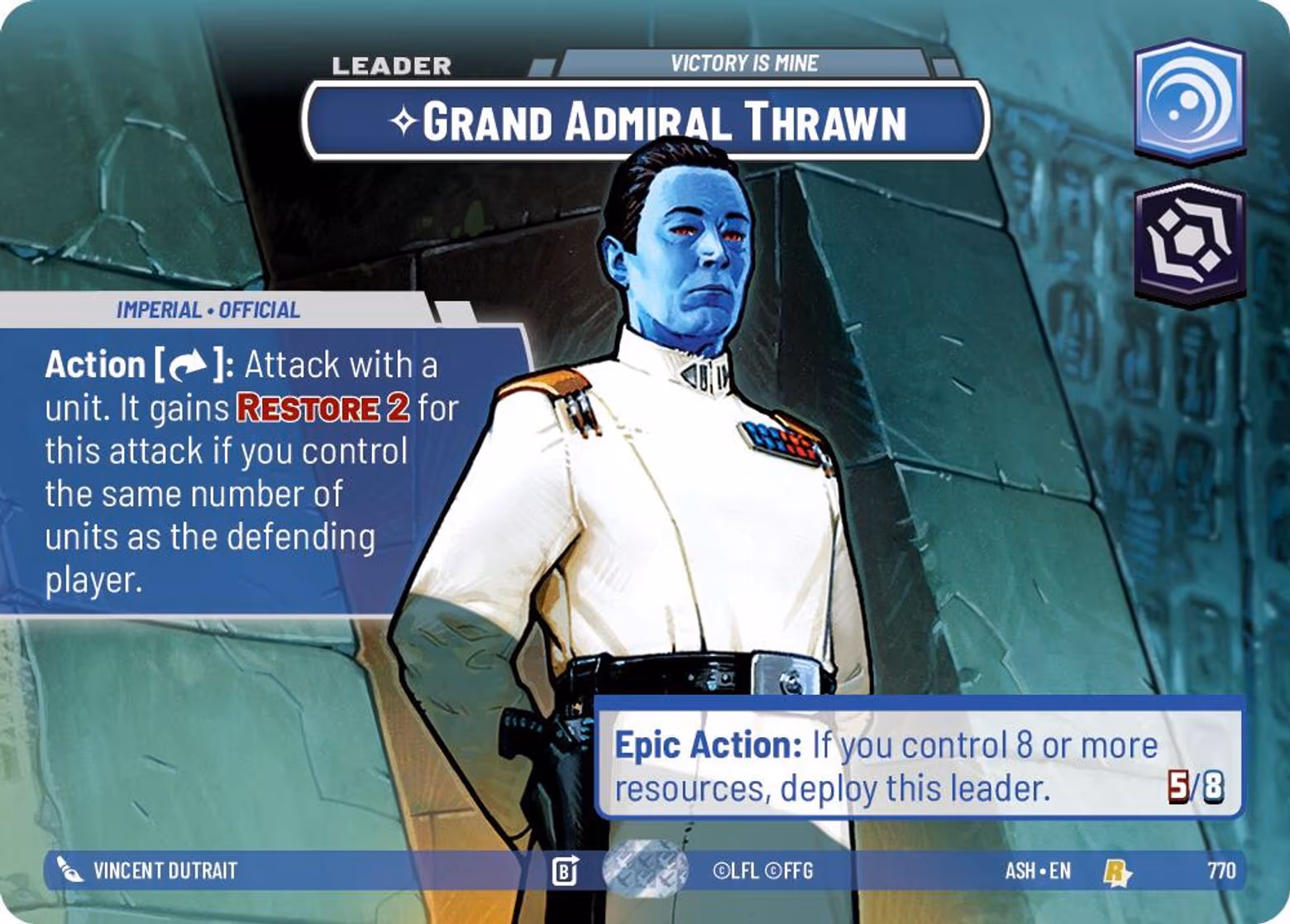 Grand Admiral Thrawn - Victory is Mine ASH-770 Showcase Star Wars Unlimited card