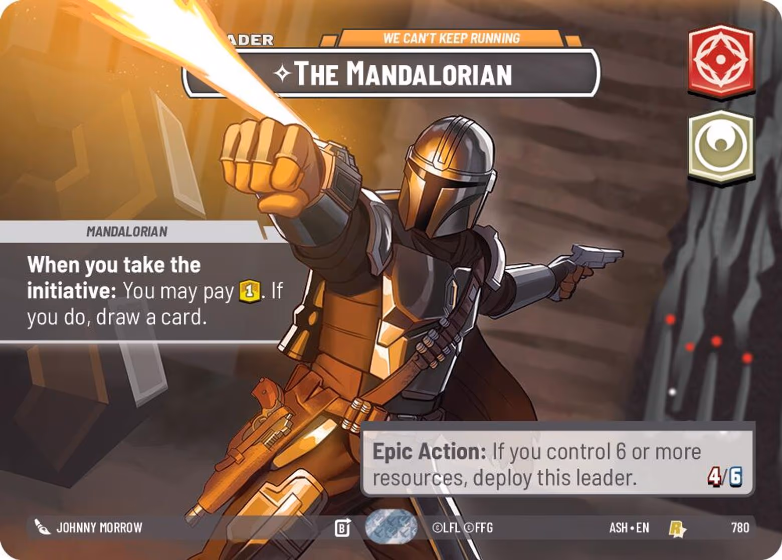 The Mandalorian - We Can't Keep Running ASH-780 Showcase Star Wars Unlimited card