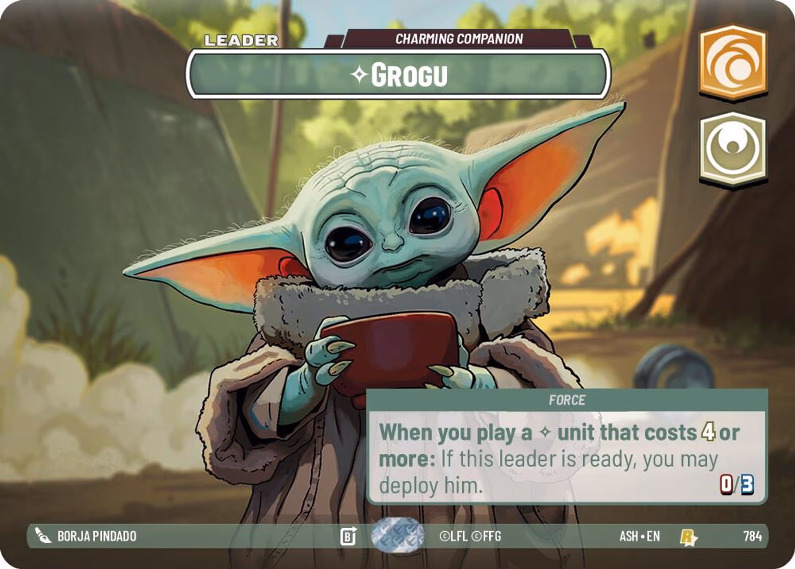 Grogu - Charming Companion ASH-784 Showcase Star Wars Unlimited card