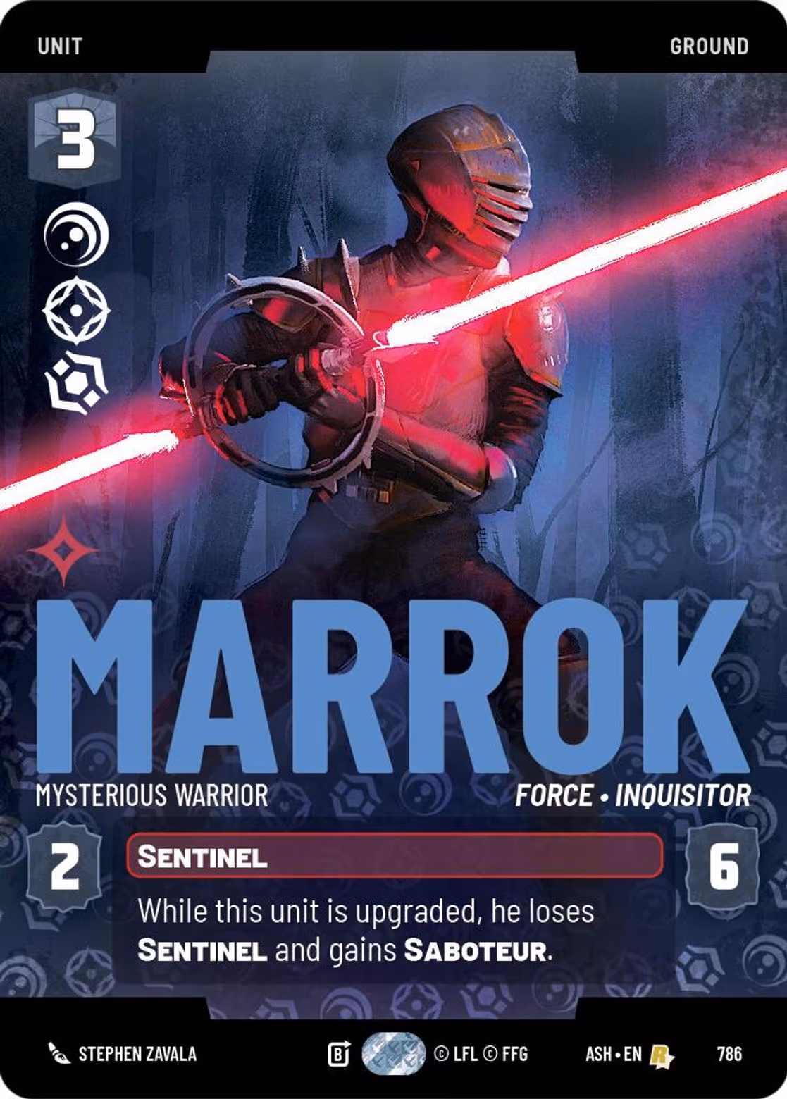 Marrok - Mysterious Warrior ASH-786 Prestige Star Wars Unlimited card