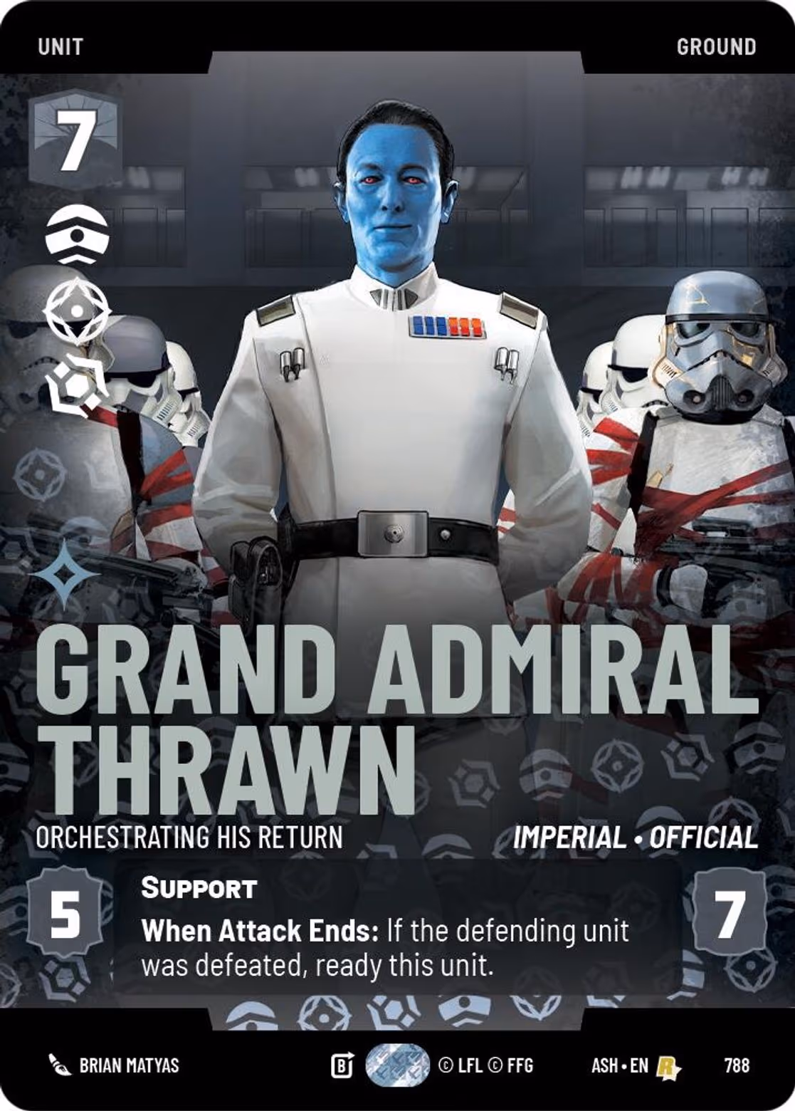 Grand Admiral Thrawn - Orchestrating His Return ASH-788 Prestige Star Wars Unlimited card