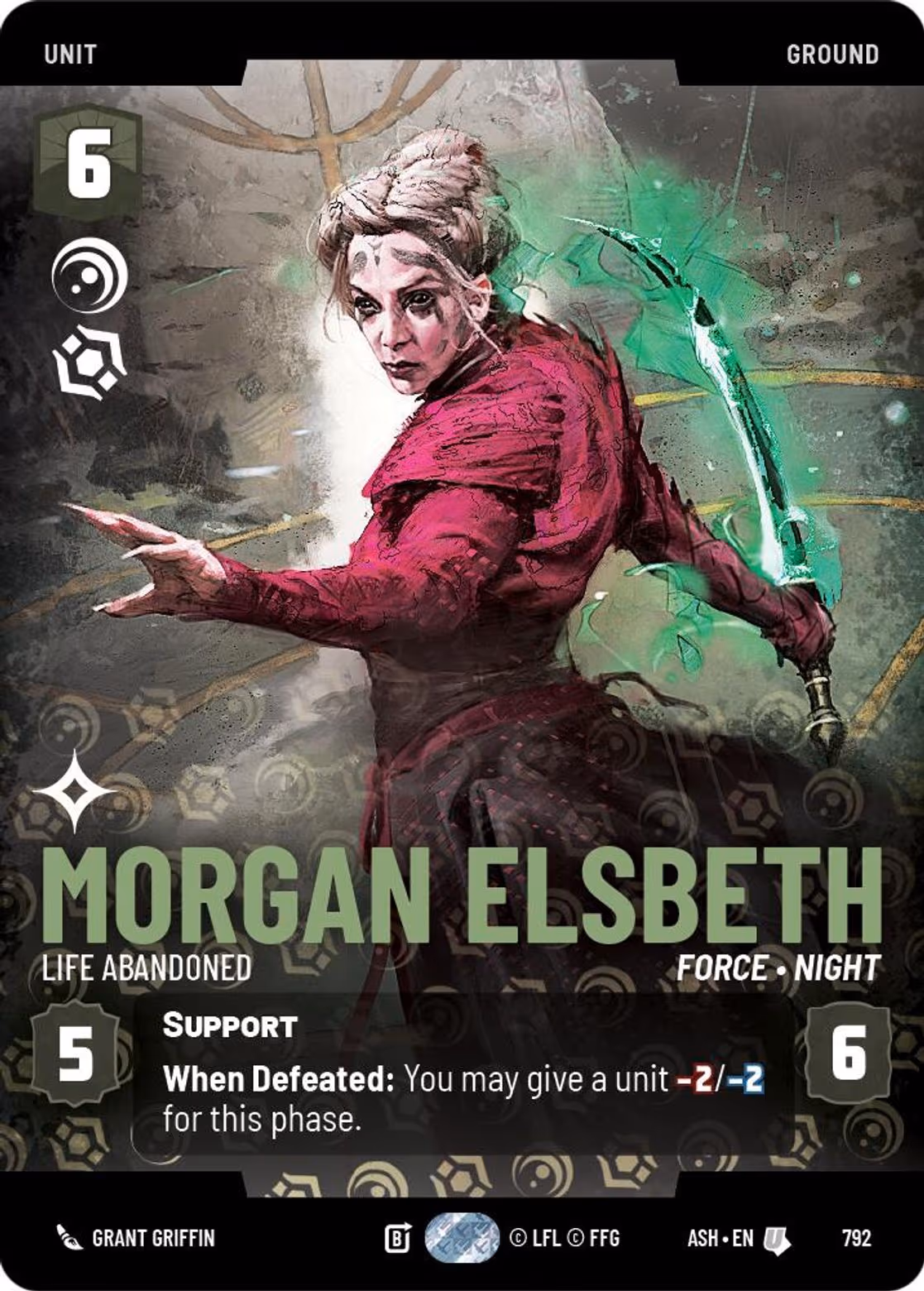 Morgan Elsbeth - Life Abandoned ASH-792 Prestige Star Wars Unlimited card