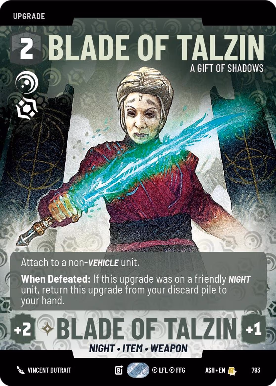 Blade of Talzin - A Gift of Shadows ASH-793 Prestige Star Wars Unlimited card