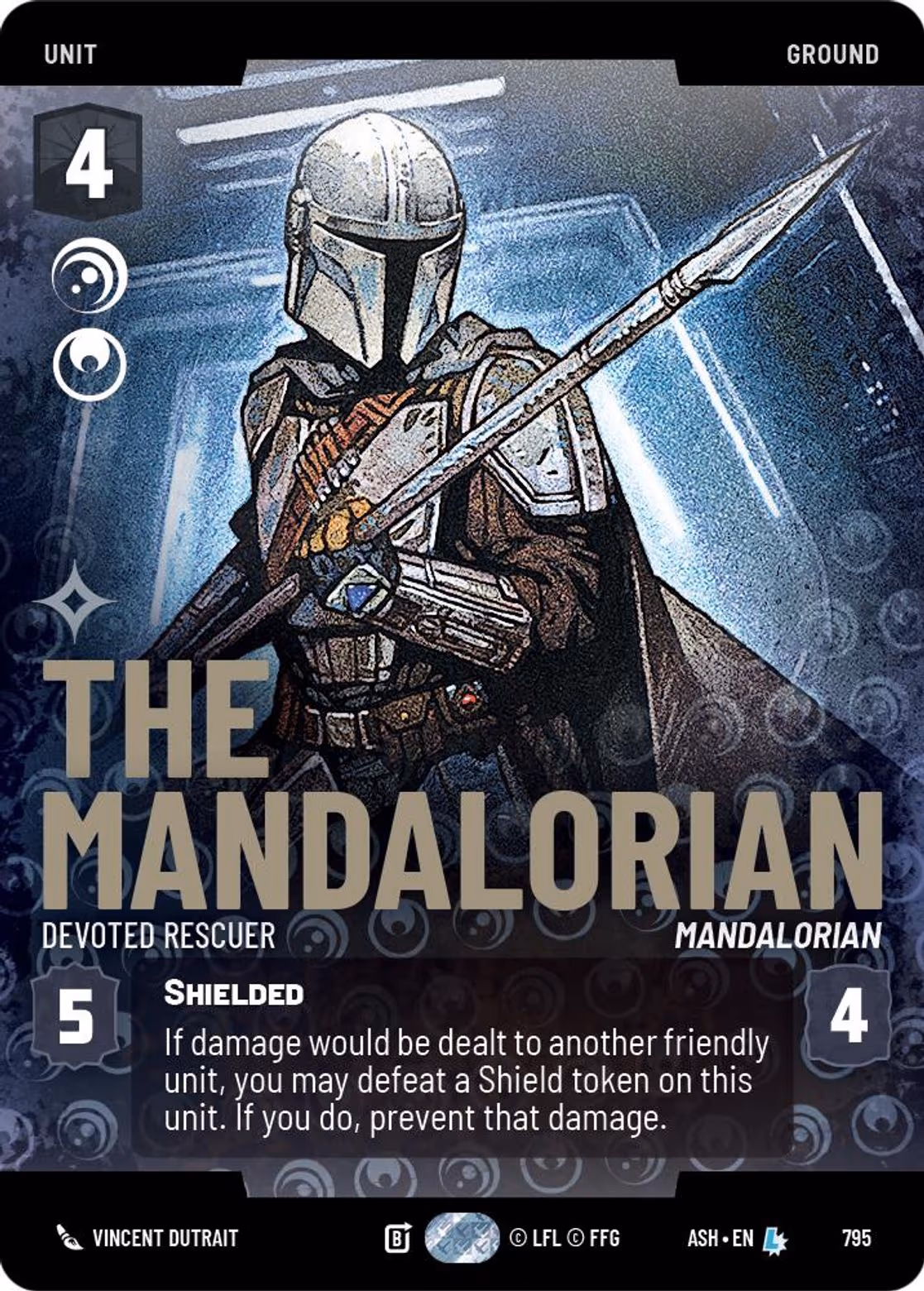 The Mandalorian - Devoted Rescuer ASH-795 Prestige Star Wars Unlimited card