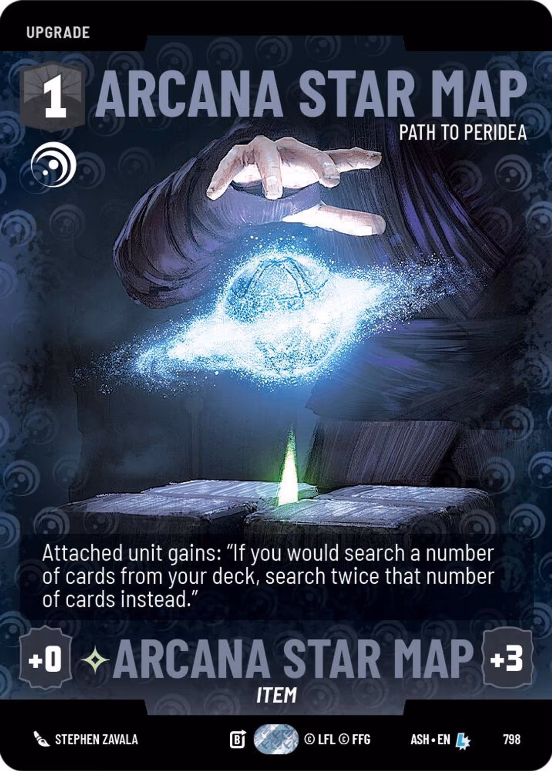 Arcana Star Map - Path to Peridea ASH-798 Prestige Star Wars Unlimited card