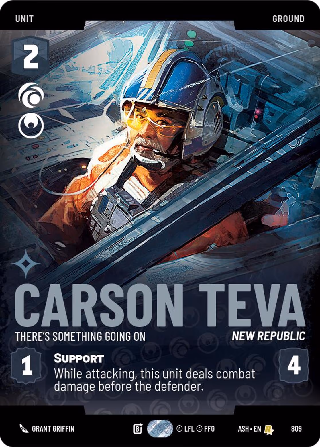 Carson Teva - There's Something Going On ASH-809 Prestige Star Wars Unlimited card