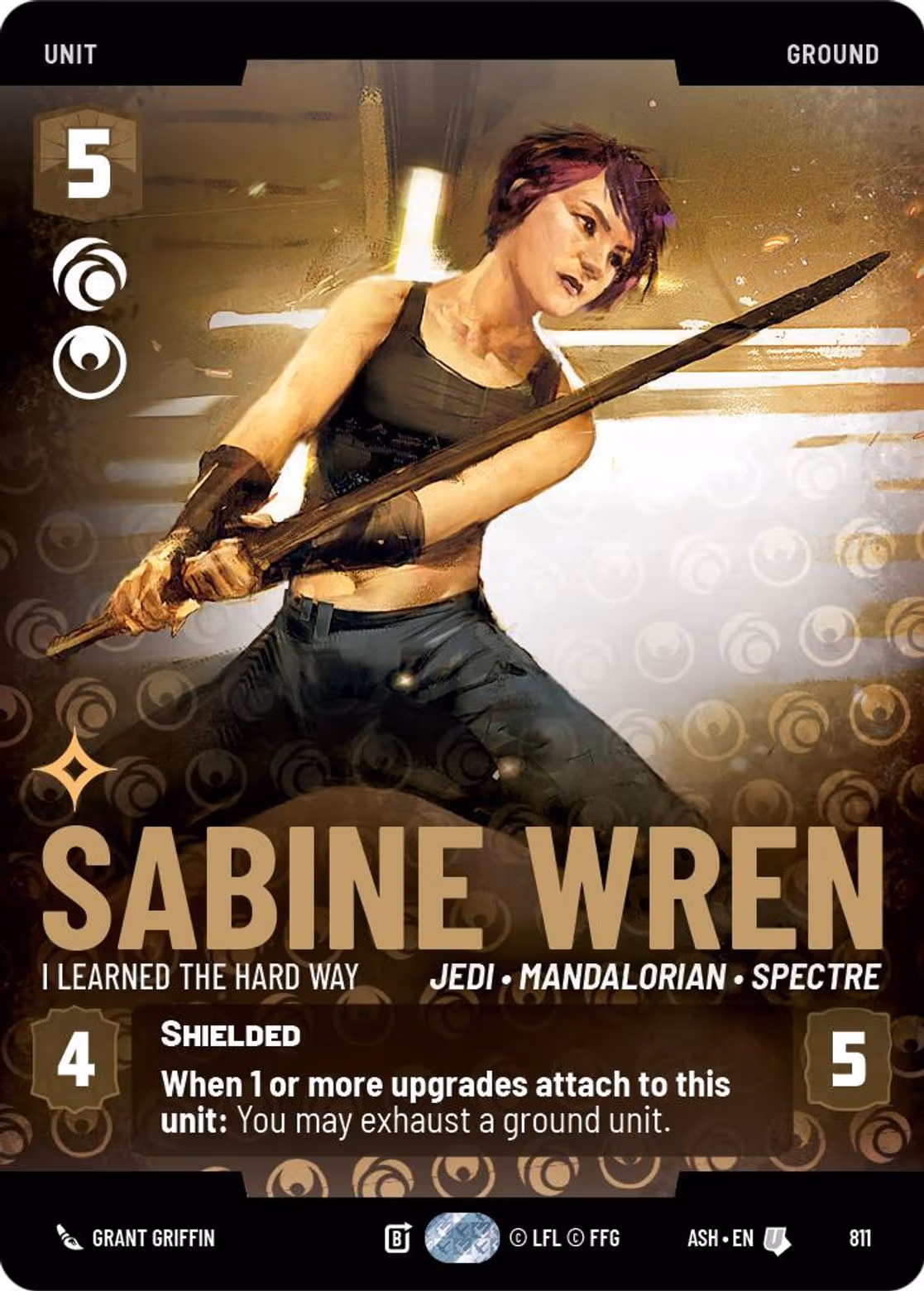 Sabine Wren - I Learned the Hard Way ASH-811 Prestige Star Wars Unlimited card