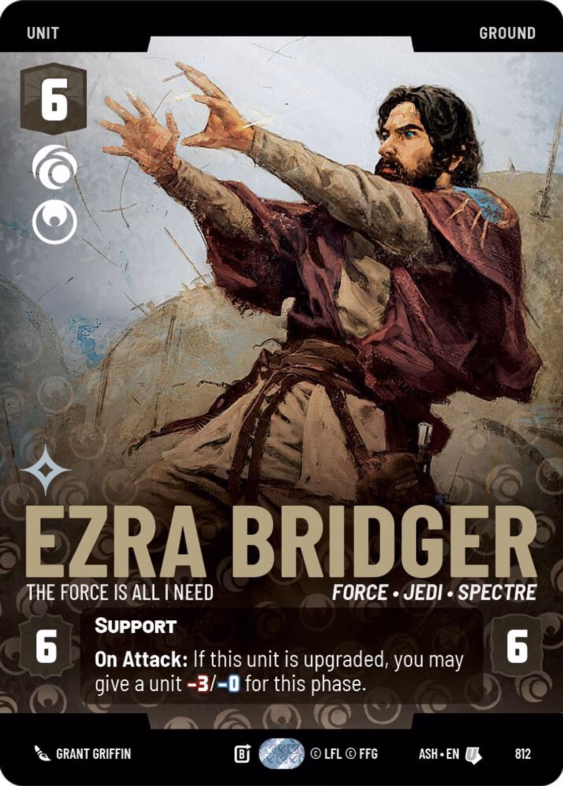 Ezra Bridger - The Force is All I Need ASH-812 Prestige Star Wars Unlimited card
