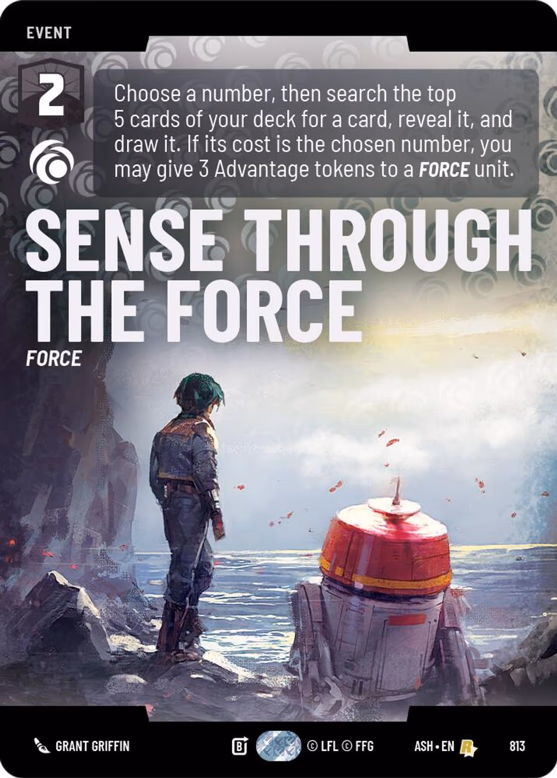 Sense Through the Force ASH-813 Prestige Star Wars Unlimited card