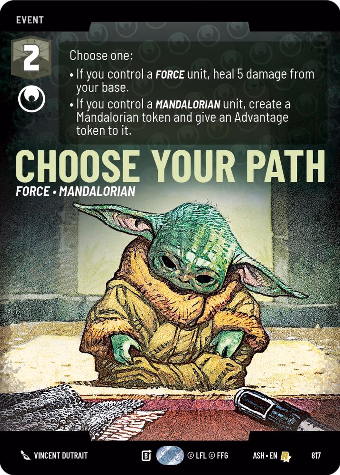 Choose Your Path ASH-817 Prestige Star Wars Unlimited card