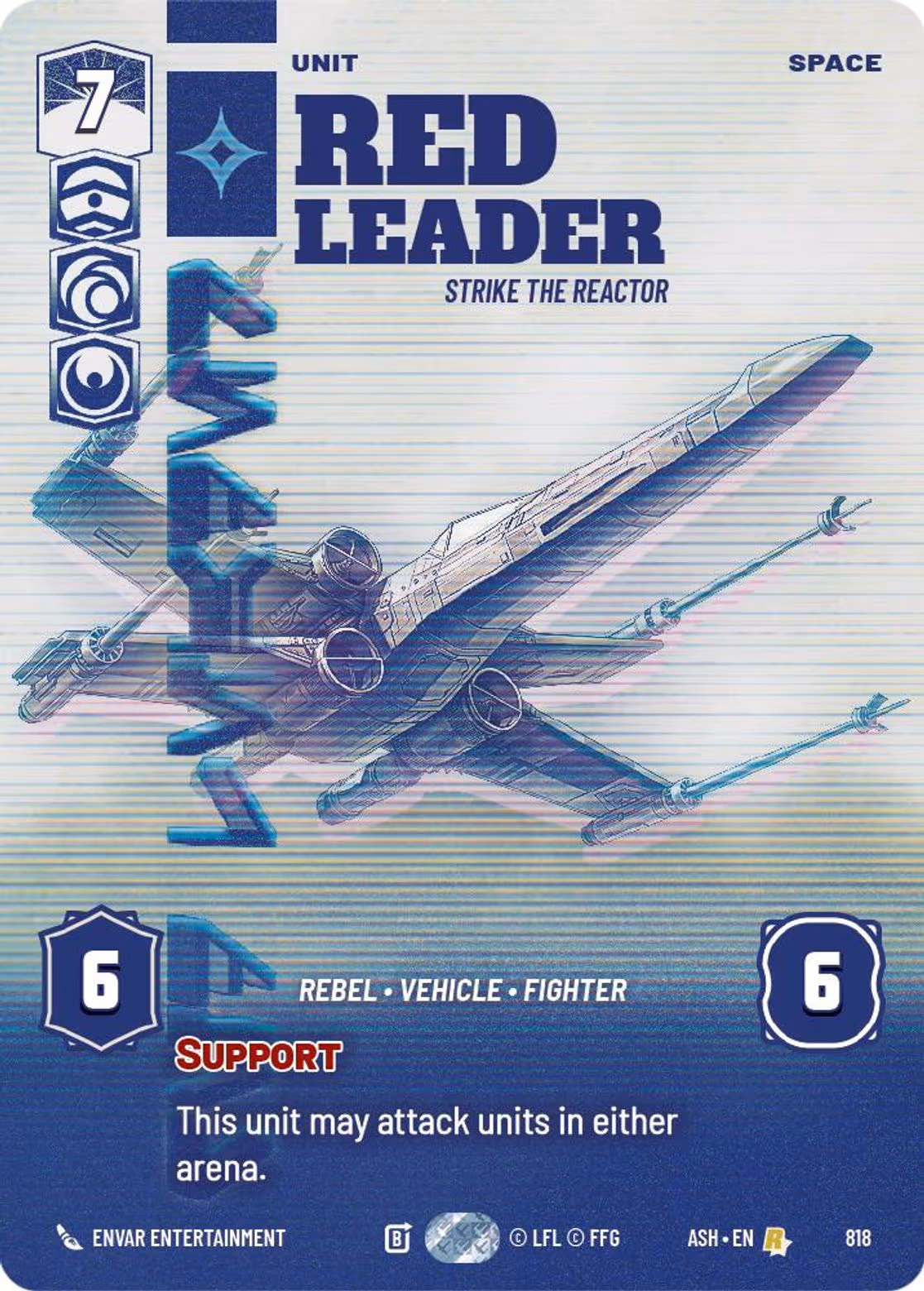 Red Leader - Strike the Reactor ASH-818 Prestige Star Wars Unlimited card