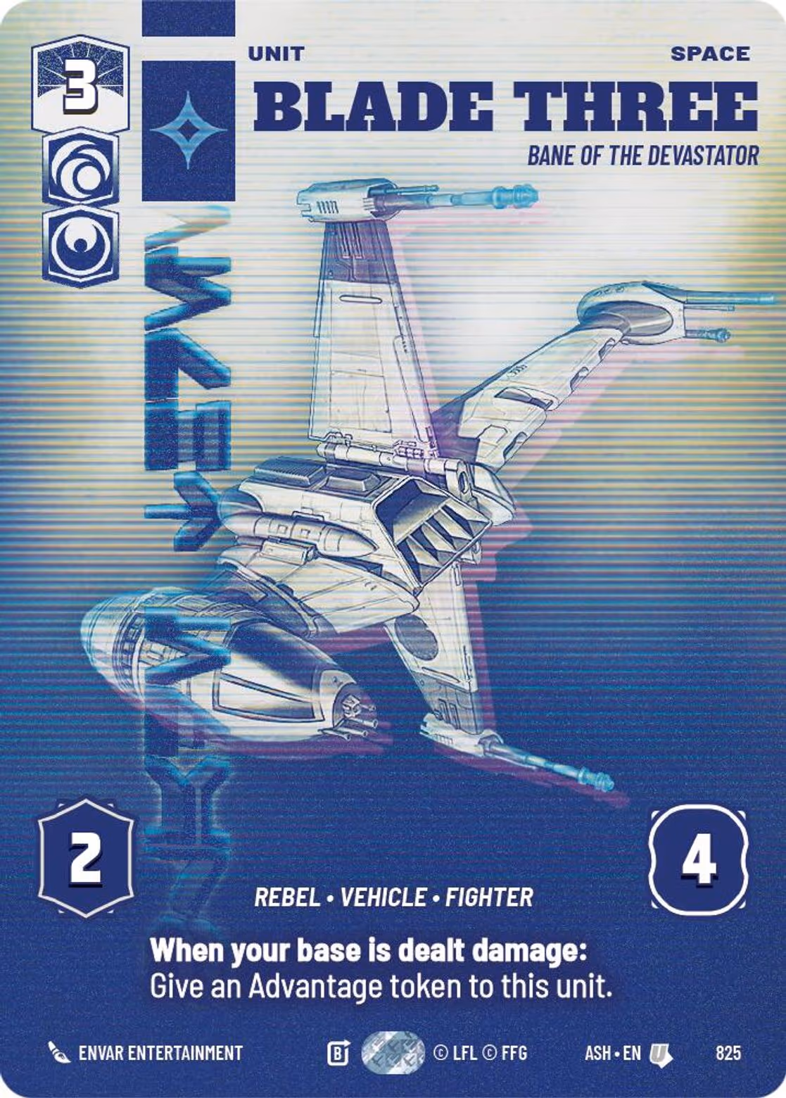 Blade Three - Bane of the Devastator ASH-825 Prestige Star Wars Unlimited card