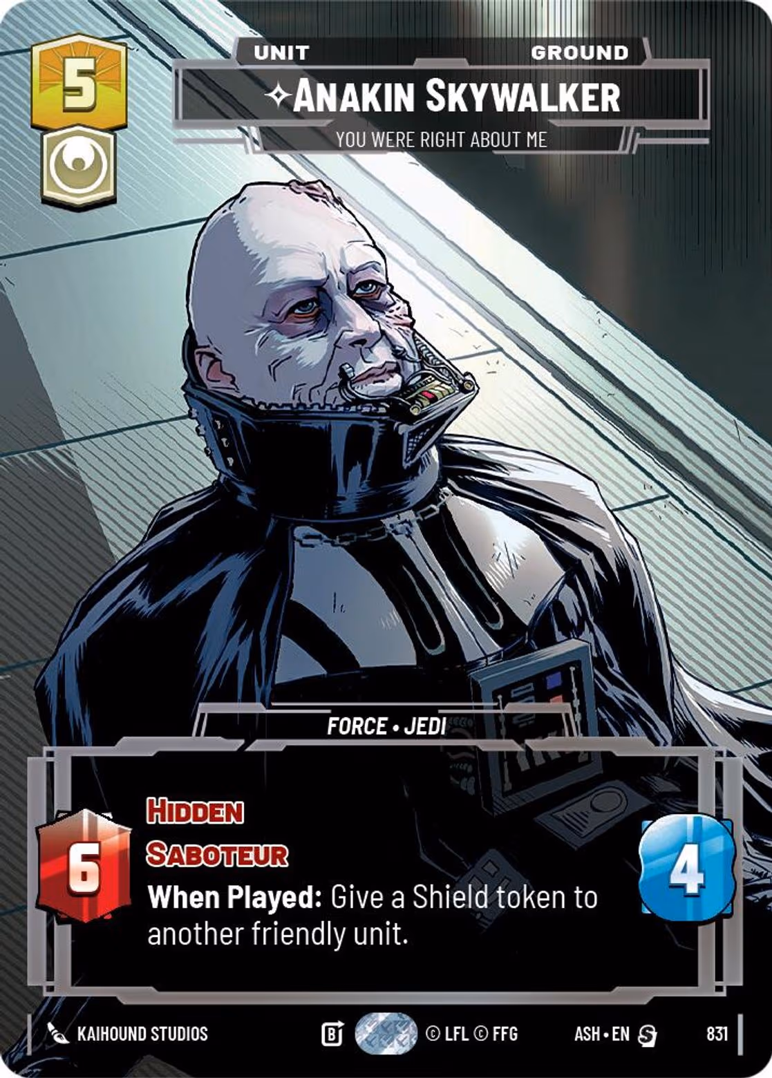 Anakin Skywalker - You Were Right About Me ASH-831 Prestige Star Wars Unlimited card