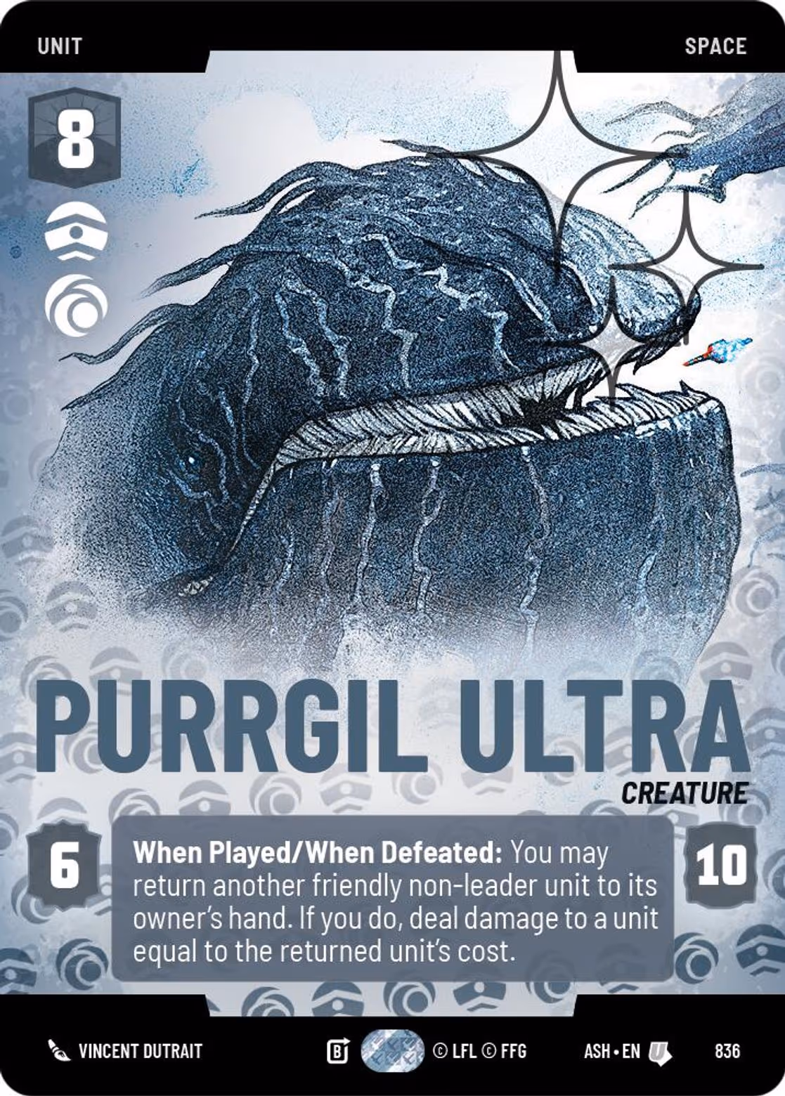 Purrgil Ultra ASH-836 Prestige Foil Star Wars Unlimited card