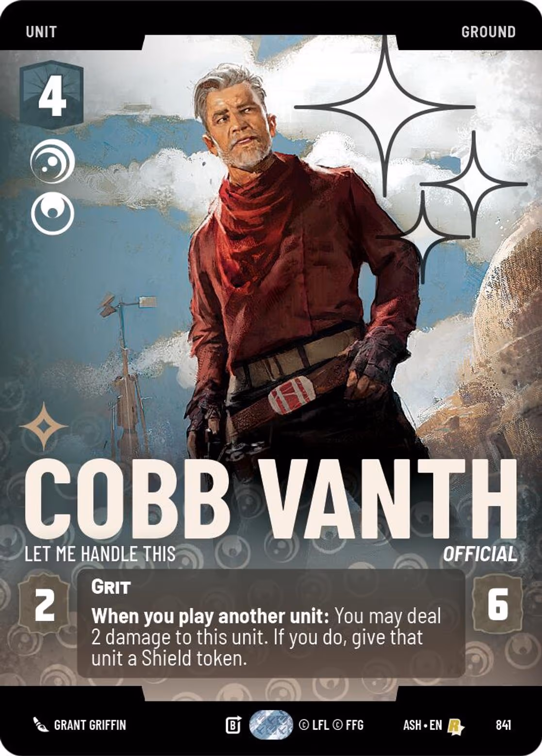 Cobb Vanth - Let Me Handle This ASH-841 Prestige Foil Star Wars Unlimited card