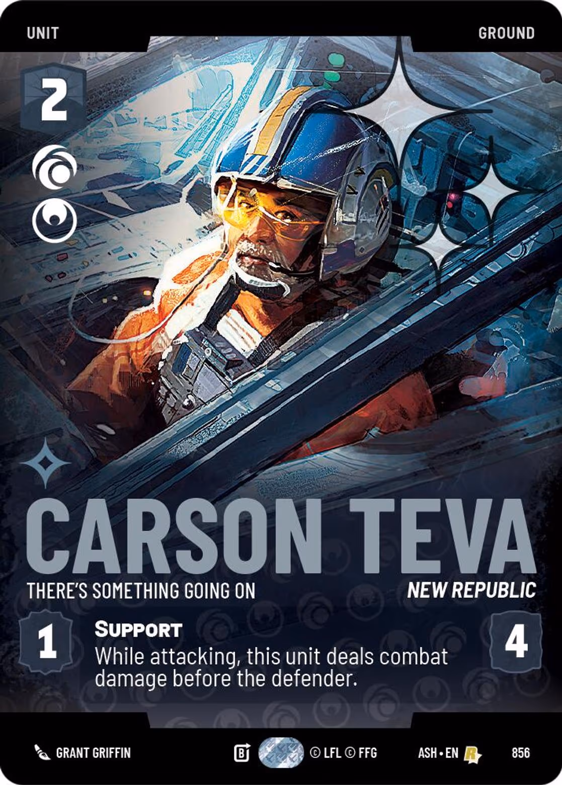 Carson Teva - There's Something Going On ASH-856 Prestige Foil Star Wars Unlimited card