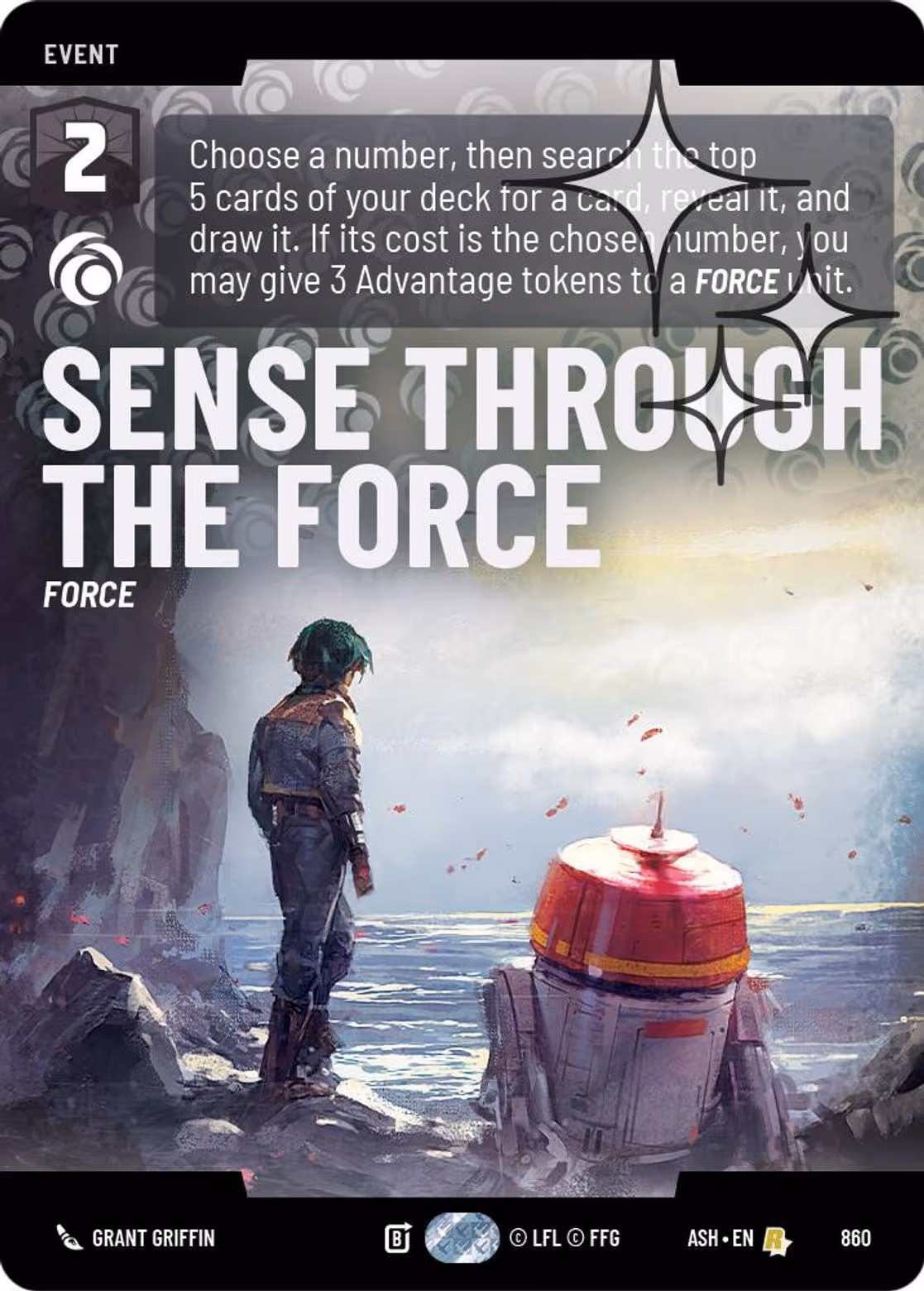 Sense Through the Force ASH-860 Prestige Foil Star Wars Unlimited card