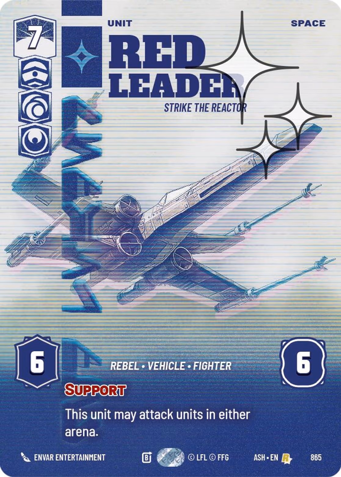 Red Leader - Strike the Reactor ASH-865 Prestige Foil Star Wars Unlimited card