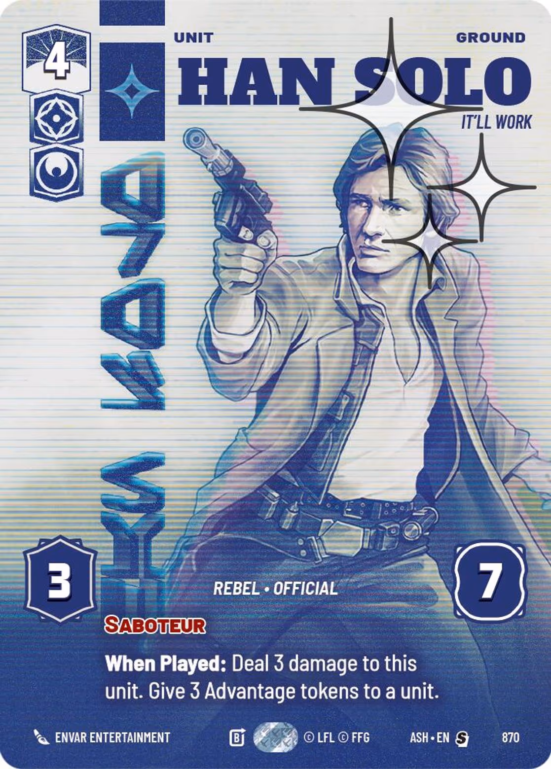 Han Solo - It'll Work ASH-870 Prestige Foil Star Wars Unlimited card