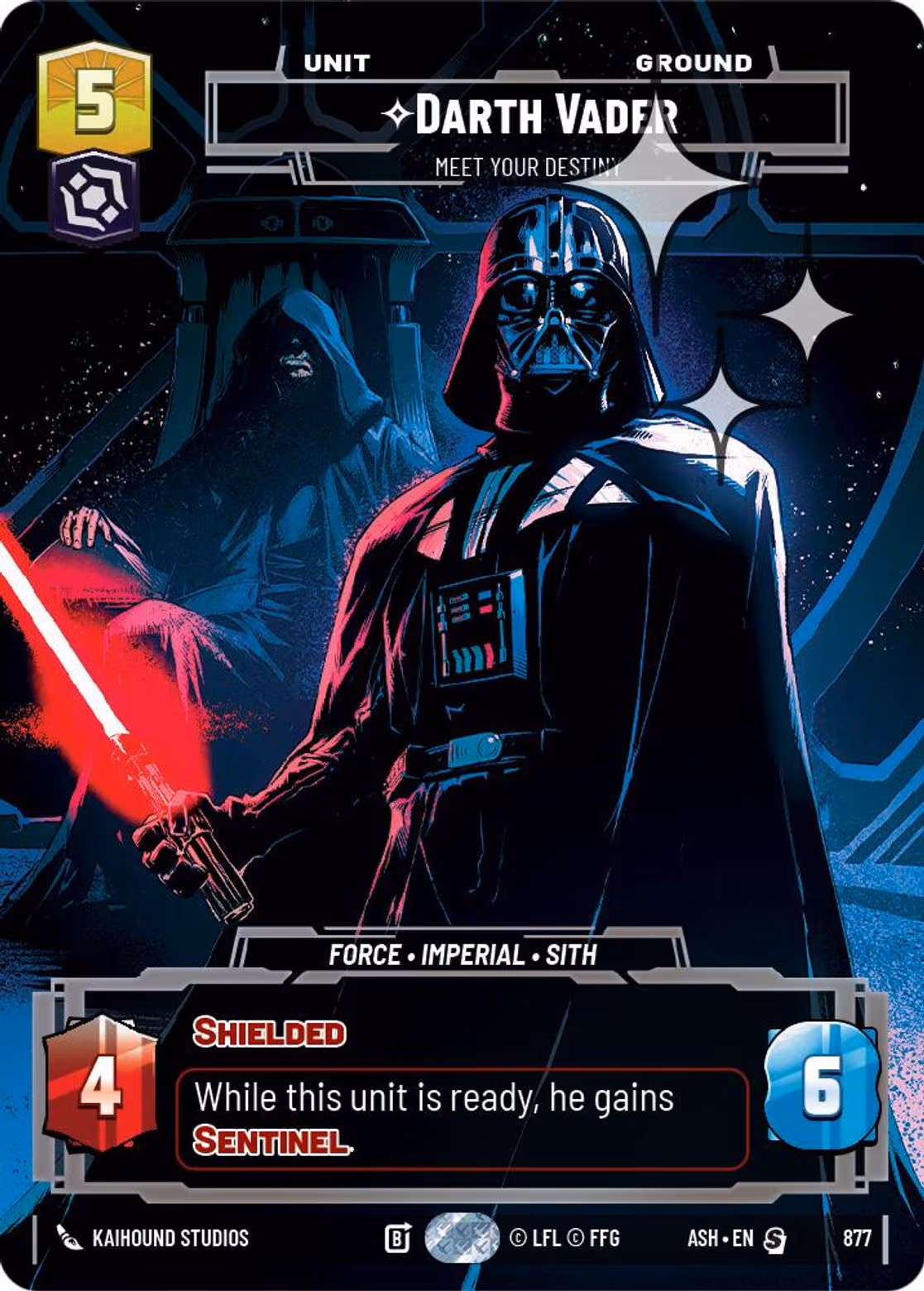 Darth Vader - Meet Your Destiny ASH-877 Prestige Foil Star Wars Unlimited card
