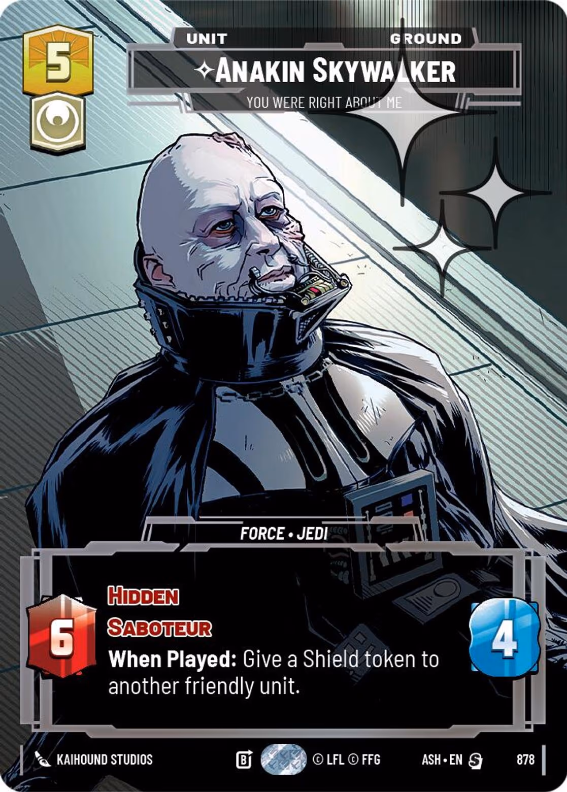 Anakin Skywalker - You Were Right About Me ASH-878 Prestige Foil Star Wars Unlimited card