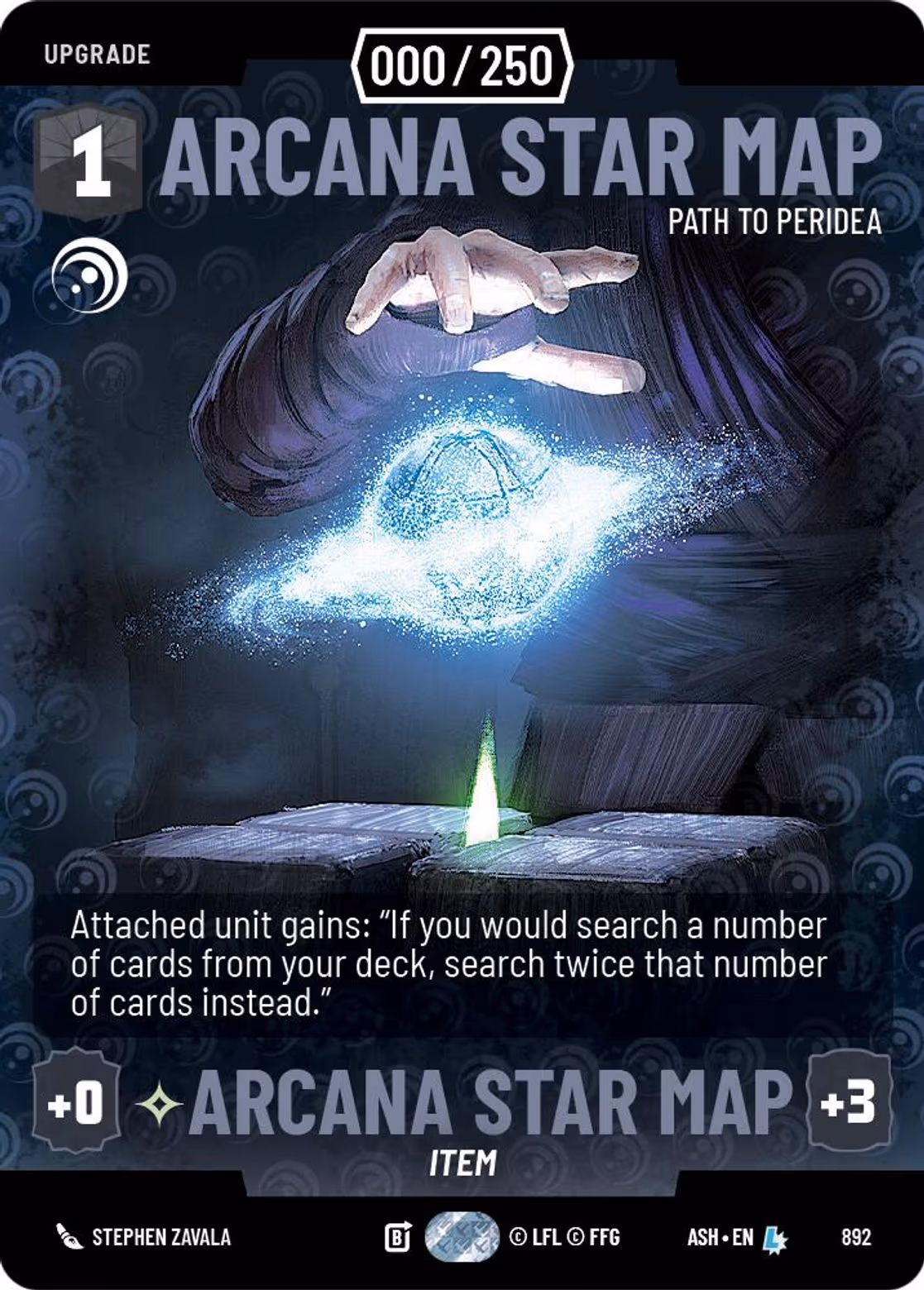 Arcana Star Map - Path to Peridea ASH-892 Prestige Serialized Star Wars Unlimited card